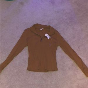 Vintage high neck long sleeve shirt